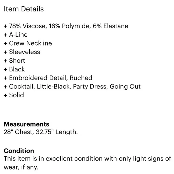 DVF Cocktail Black Dress Size 4 - Picture 6 of 10